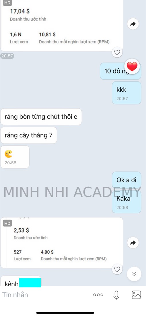 Kết quả & feedback học viên khoá FYP gửi về Minh Nhi Academy
