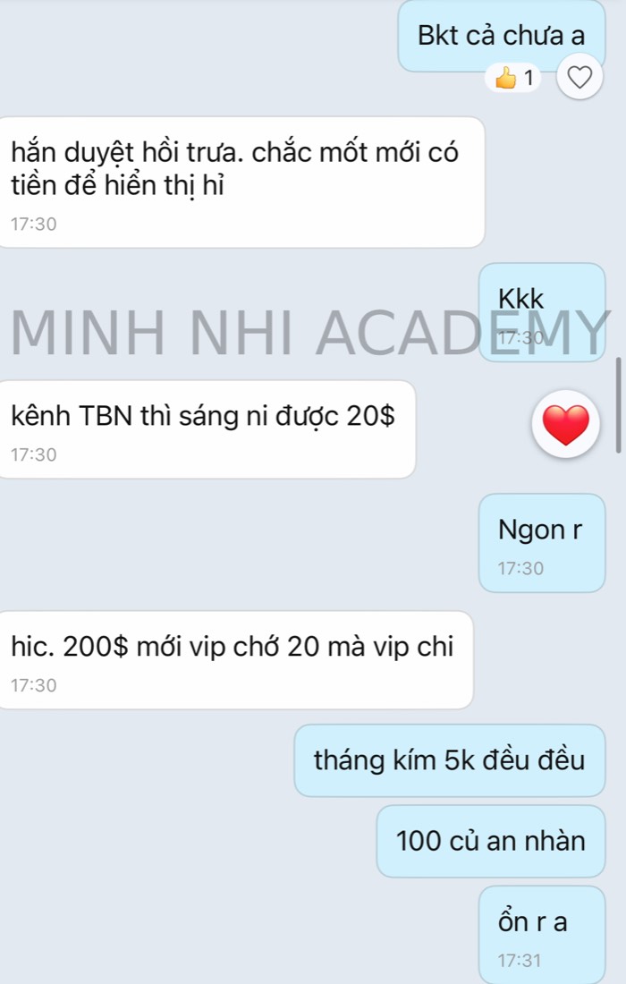 Kết quả & feedback học viên khoá FYP gửi về Minh Nhi Academy