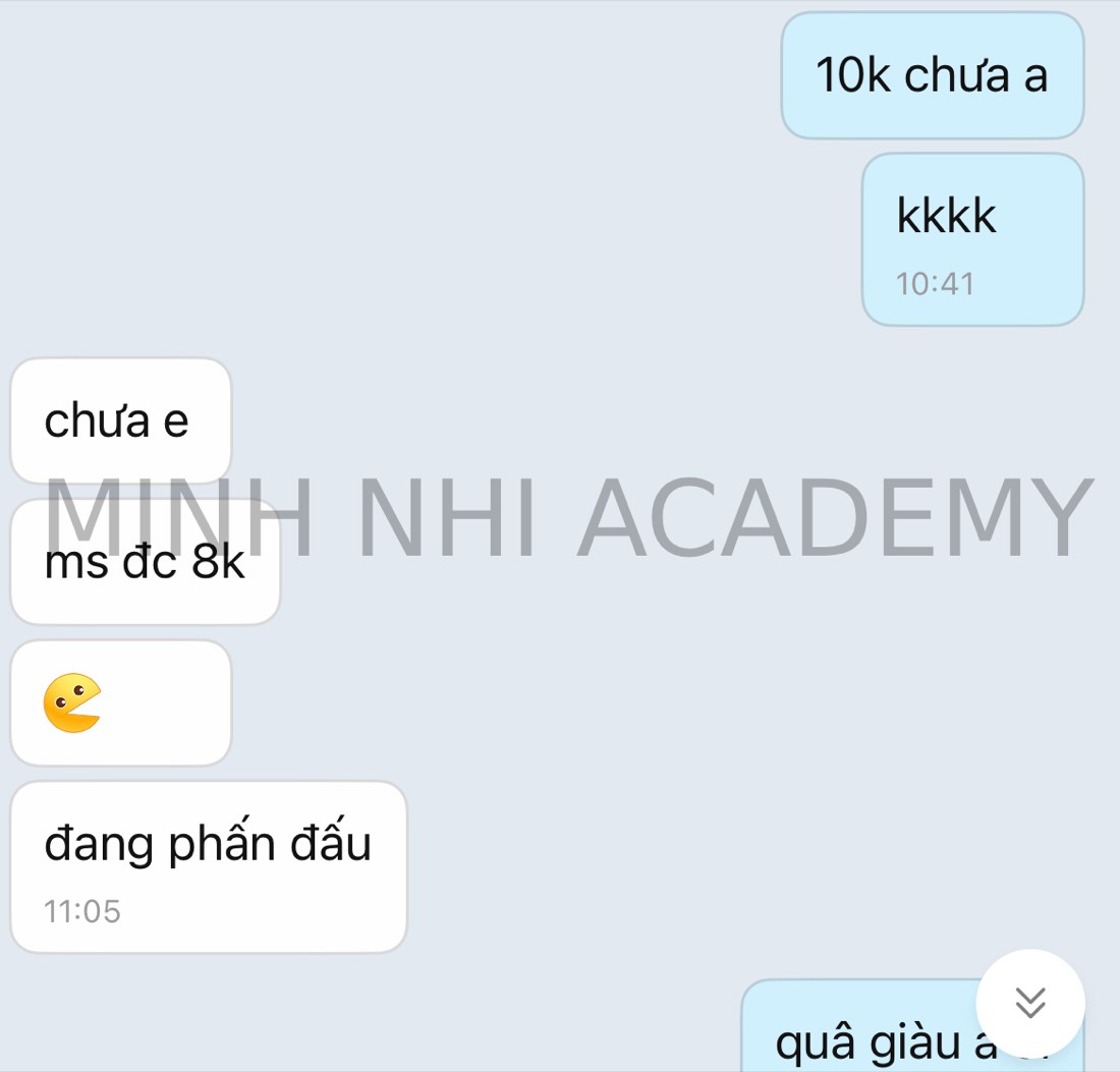 Kết quả & feedback học viên khoá FYP gửi về Minh Nhi Academy